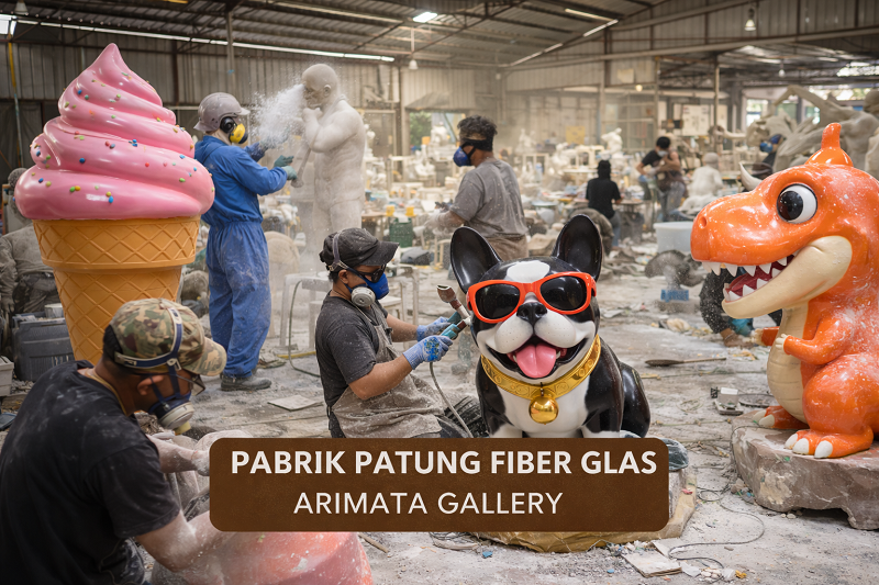 image pabrik patung fiber glass resin