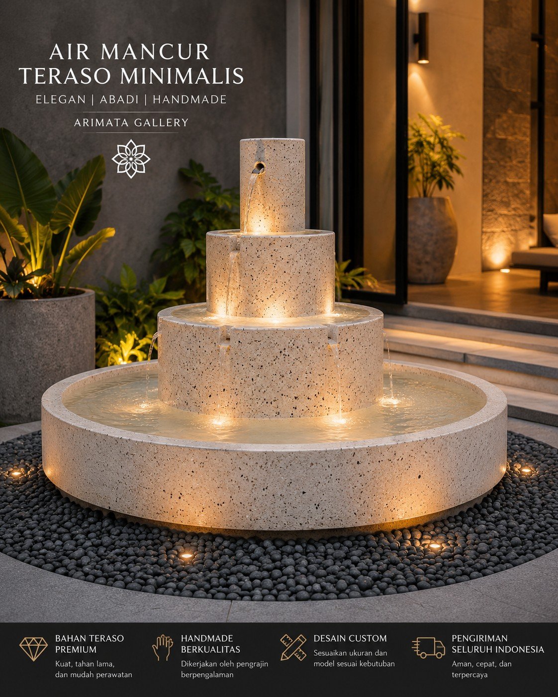 Air Mancur Teraso Minimalis