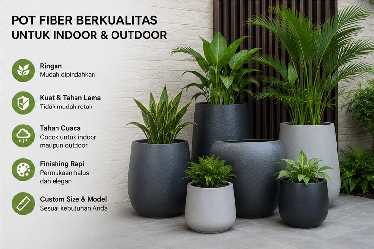 jual pot fiber