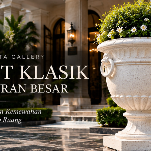 pot klasik teraso ukuran besar