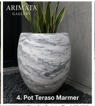 pot teraso marmer
