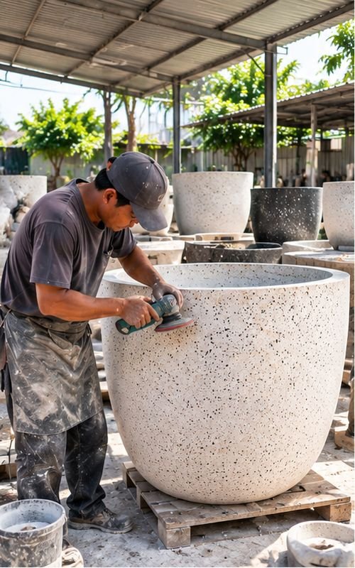 workshop produk teraso dan fiber resin